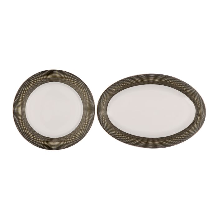 Premium Bone China Dinner Set, 83 Pcs Set, RF11046 | Elegant Floral Design | Dishwasher Safe | Freezer Safe | Bone China Chin Resistant Dishes Sets Service for 12