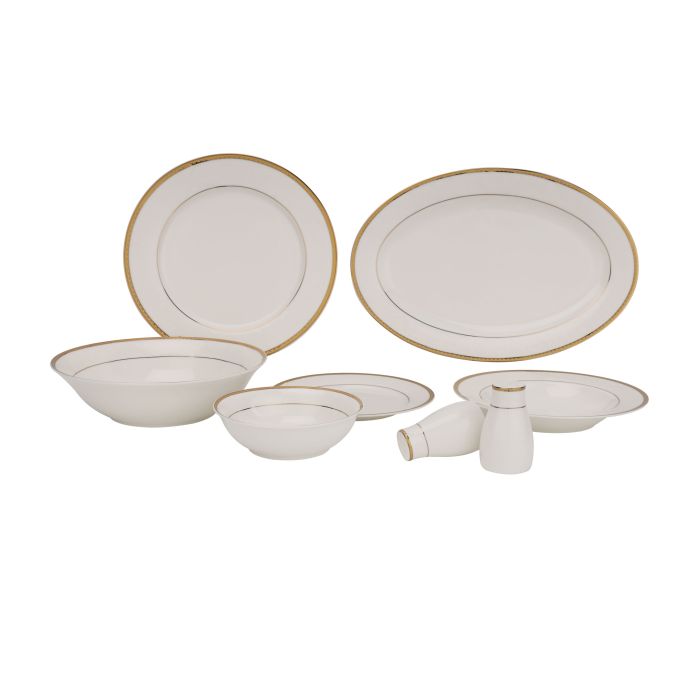 Premium Bone China Dinner Set, 28Pcs Set, RF11050 | Elegant Floral Design | Dishwasher Safe | Freezer Safe | Bone China Chip Resistant Dishes Sets Service for 6