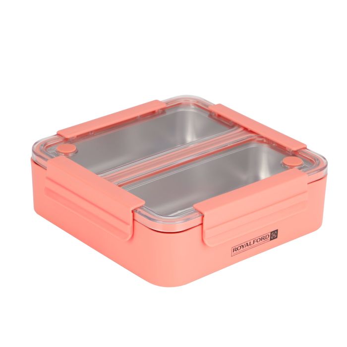 Lunch Box, 1100ml Stainless Steel Lunch Box, RF11102 | Lunch Box For Adults, Kids, Teenage | Food-Safe Material Food Storage Container | Leak-Proof and Convenient To Carry