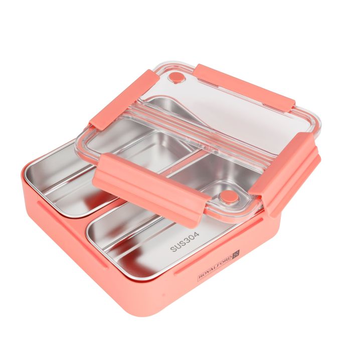 Lunch Box, 1100ml Stainless Steel Lunch Box, RF11102 | Lunch Box For Adults, Kids, Teenage | Food-Safe Material Food Storage Container | Leak-Proof and Convenient To Carry