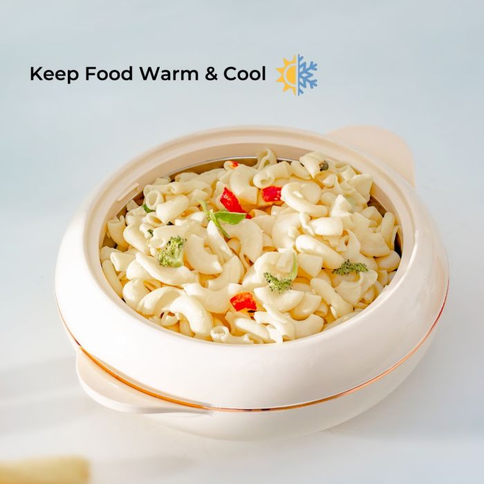 Omega Gold Insulated Casserole, Firm Twist Lock, RF11150 | Strong Handles | 1200ml Double Wall Insulated Serving Pot, Chapati Storage Box, Roti Serving Pot, Chapati Dabba