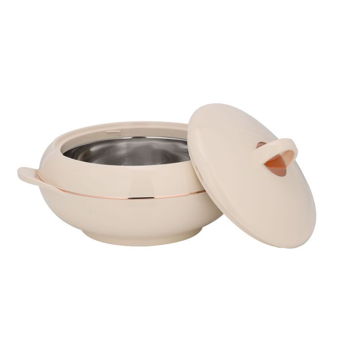 Omega Gold Insulated Casserole, Firm Twist Lock, RF11152 | Strong Handles | 2500ml Double Wall Insulated Serving Pot, Chapati Storage Box, Roti Serving Pot, Chapati Dabba