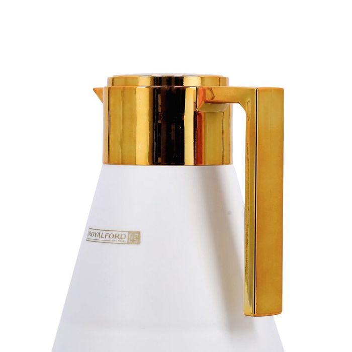 Royalford Aalia 1 L Vacuum Flask- RF11156| Double-Walled Flask with Pink Glass Inner and PP Outer Body| Keeps Your Drinks Hot or Cold| Leak-Proof and Portable Design| Suitable for Indoor and Outdoor Use| Grey