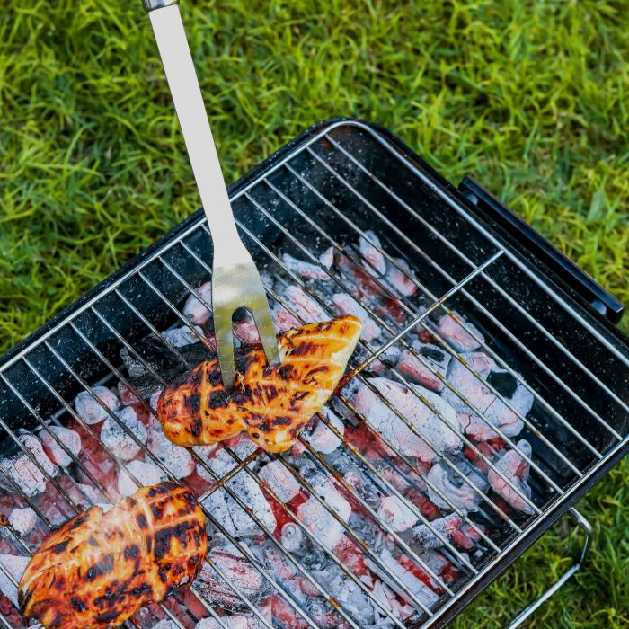 Royalford Hamburger Stove- RF11677| Portable Charcoal Grill with Large Cooking Surface| Perfect for Indoor, Camping, Hiking and Other Outdoor Entertainment| Strong, Sturdy and Durable Stamped Steel Construction with Chrome Plate Cooking Grid| Red
