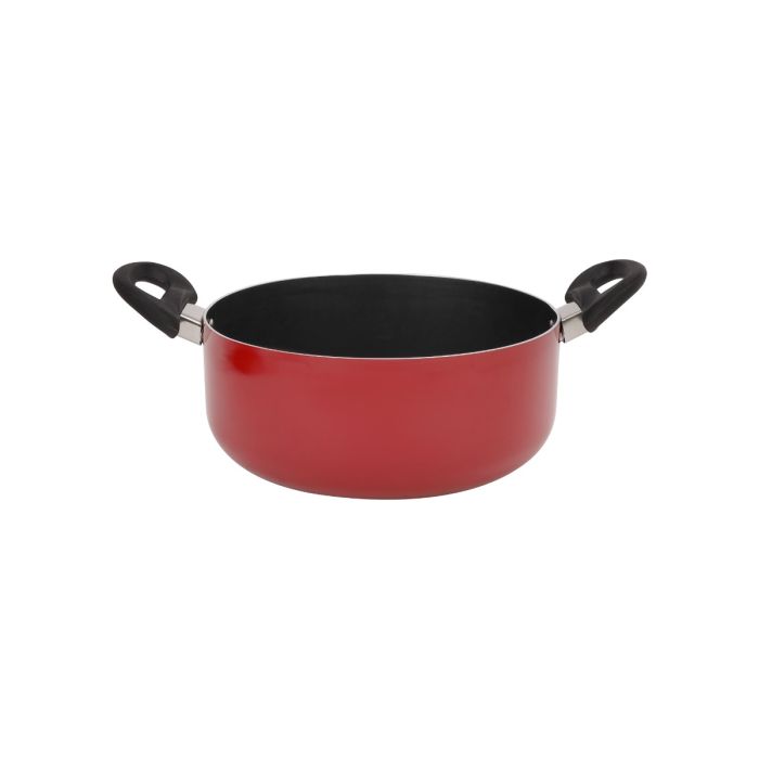Royalford 7-Piece Non-Stick Press Aluminum Cookware Set- RF11952| Aluminum Body With 3-Layer Non-Stick Coating, CD Bottom, Bakelite Handles And Glass Lid