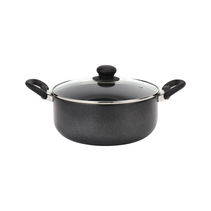 Royalford 7-Piece Non-Stick Cookware Set- RF11953/ Aluminum Body with 3-Layer Coating, Includes Casserole, Saucepan, Fry Pan, Nylon Kitchen Tools, PFOA-Free