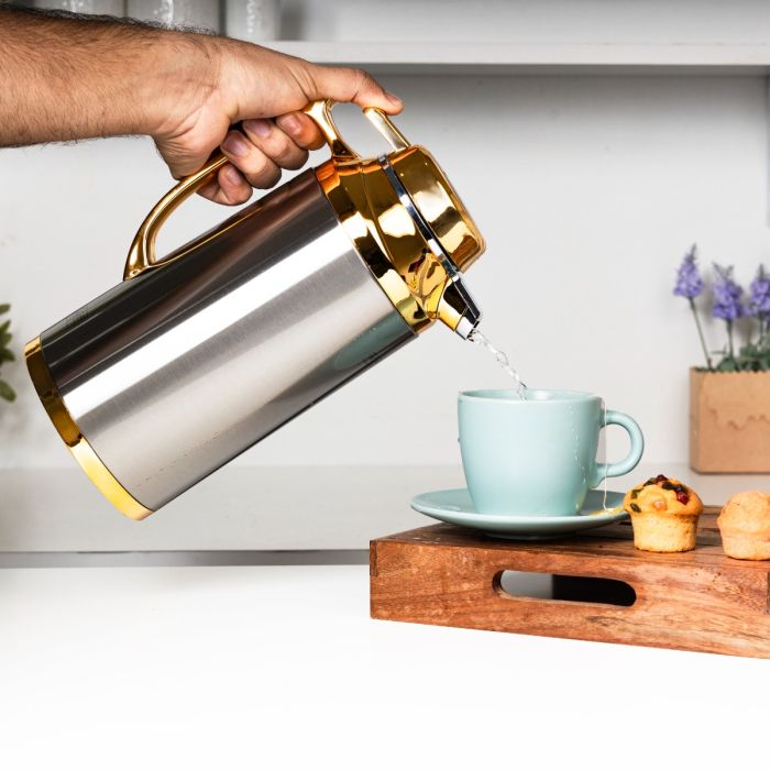 Royalford  Double Wall Vacuum Flask RF12123 | 1.3L Capacity | Stainless Steel Hot & Cold Thermal Flask | Long-Lasting Temperature Retention | Leak-Proof| Stylish Design