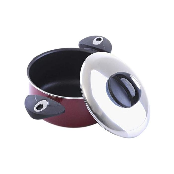 Non-Stick Ceramic Casserole with Lid 22 cm- Durable Non-stick Coating, High-Quality Construction with Heat Resistant Handle | Dishwasher Safe | Non-Stick Dish for Gas & Ceramic Hobs