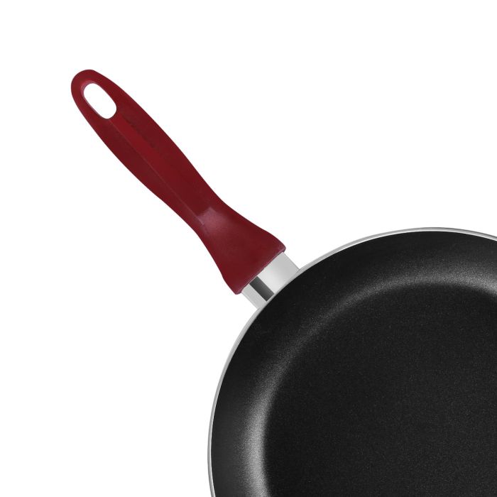 Royalford RF1758 -FPT26 2 Pcs Non-Stick Frying Pan 26cm with Nylon Turner - Non -Stick 2 Layer 2.5mm Thick | Frying Pan Deluxe Value Set, Fry Pan with Turner Included | Compatible With Multiple Hob