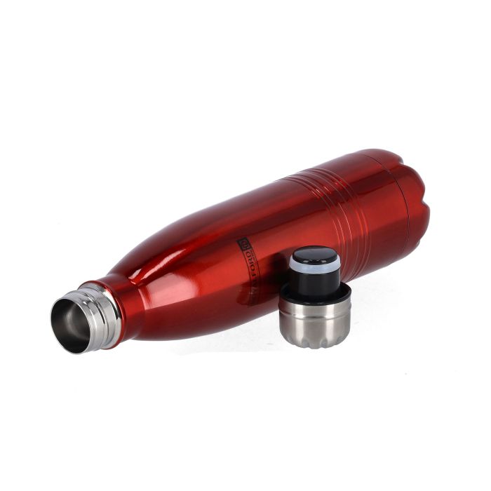 Royalford RF5769 500ml Double Wall Stainless Steel Vacuum Bottle - Stainless Steel Flask & Water Bottle - Hot & Cold Leak-Resistant Sports Drink Bottle - High-Quality Vacuum Insulation Bottle for Indoor Outdoor Use