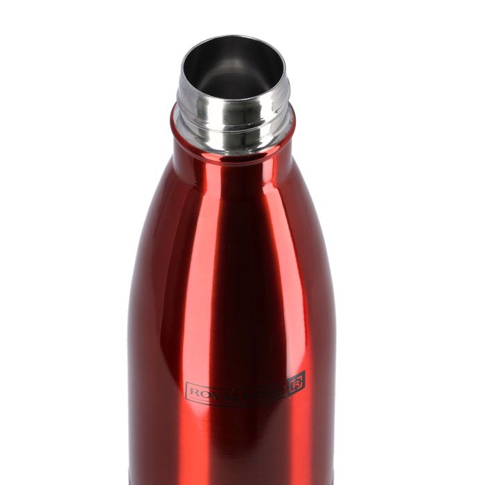 Royalford RF5769 500ml Double Wall Stainless Steel Vacuum Bottle - Stainless Steel Flask & Water Bottle - Hot & Cold Leak-Resistant Sports Drink Bottle - High-Quality Vacuum Insulation Bottle for Indoor Outdoor Use