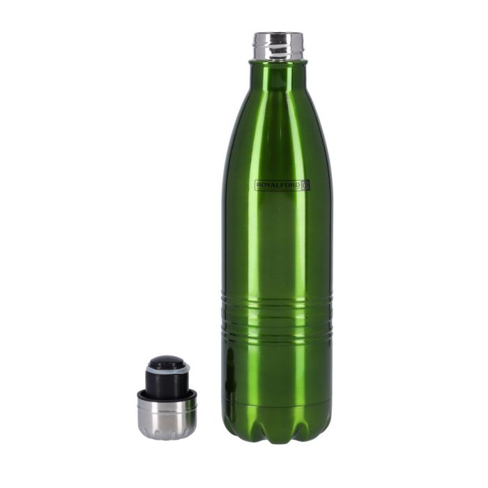 Vacuum Bottle, Double Wall Stainless Steel Flask, RF5770GR | 750ml Hot & Cold Leak-Resistant Sports Drink Bottle | High Quality Vacuum Bottle for Indoor/Outdoor Use (Green)