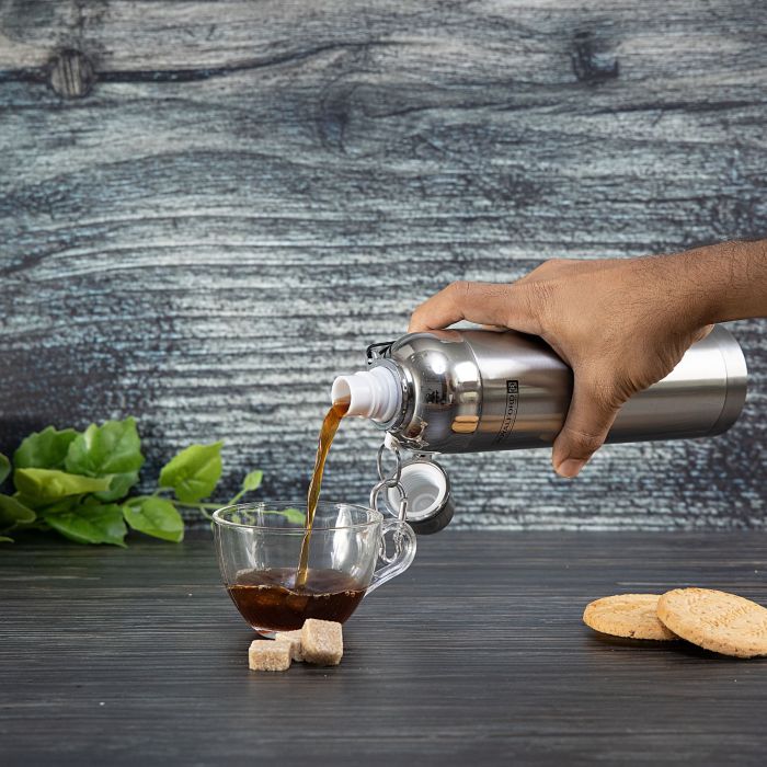 Royalford RF6147 500ml Vacuum Bottle - Double Wall Stainless Steel Flask & Water Bottle - Hot & Cold Leak-Resistant Sports Drink Bottle - High-Quality Vacuum Insulation Bottle for Indoor Outdoor Use