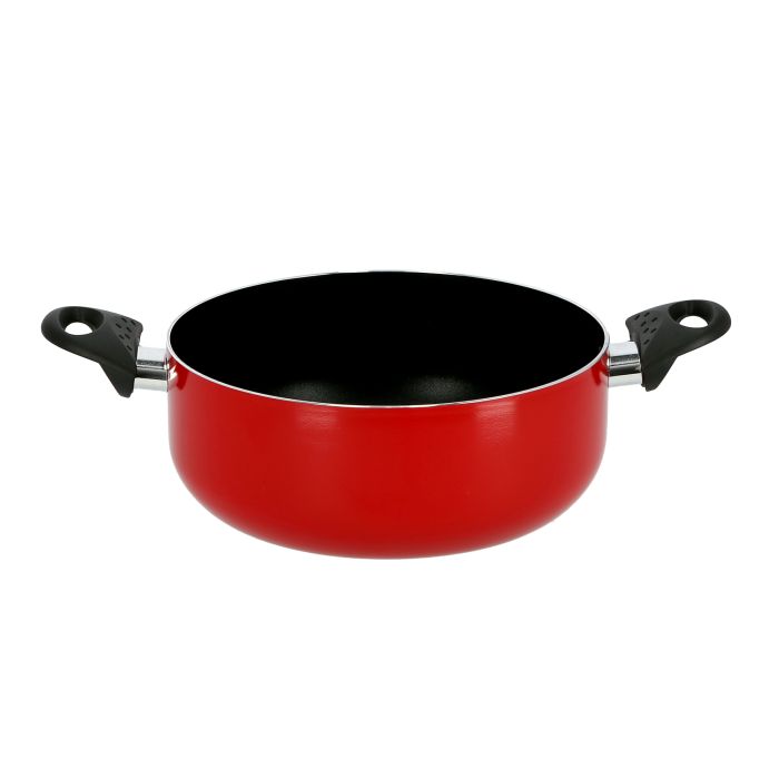 Royalford RF6441 Non-Stick Ceramic Casserole with Glass Lid 26 cm- Durable Non-stick Coating, High-Quality Construction with Comfortable Resistant Handle | Non-Stick Dish for Gas, Induction & Ceramic Hobs