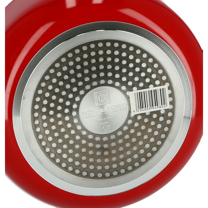 Royalford RF6443 Non-Stick Ceramic Casserole with Glass Lid 30 cm- Durable Non-stick Coating, High-Quality Construction with Comfortable Resistant Handle | Non-Stick Dish for Gas, Induction & Ceramic Hobs