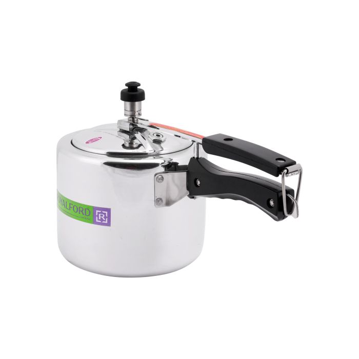 Royalford RF6541 Aluminium Pressure Cooker - 3L Capacity| Durable Virgin Aluminium| Ideal for rice, beans, stews, veggies, chicken, pork, soup & more