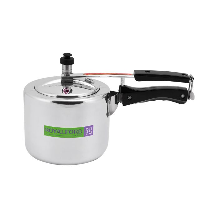 Royalford RF6541 Aluminium Pressure Cooker - 3L Capacity| Durable Virgin Aluminium| Ideal for rice, beans, stews, veggies, chicken, pork, soup & more