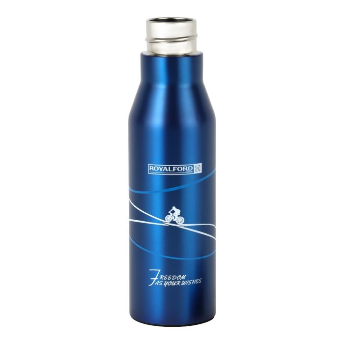 Royalford RF6606 720ml Stainless Steel Vacuum Bottle - Double Flask & Water Bottle | Hot & Cold Leak-Resistant Lid with Hanging Loop | High-Quality Vacuum Insulation Bottle for Indoor Outdoor Use