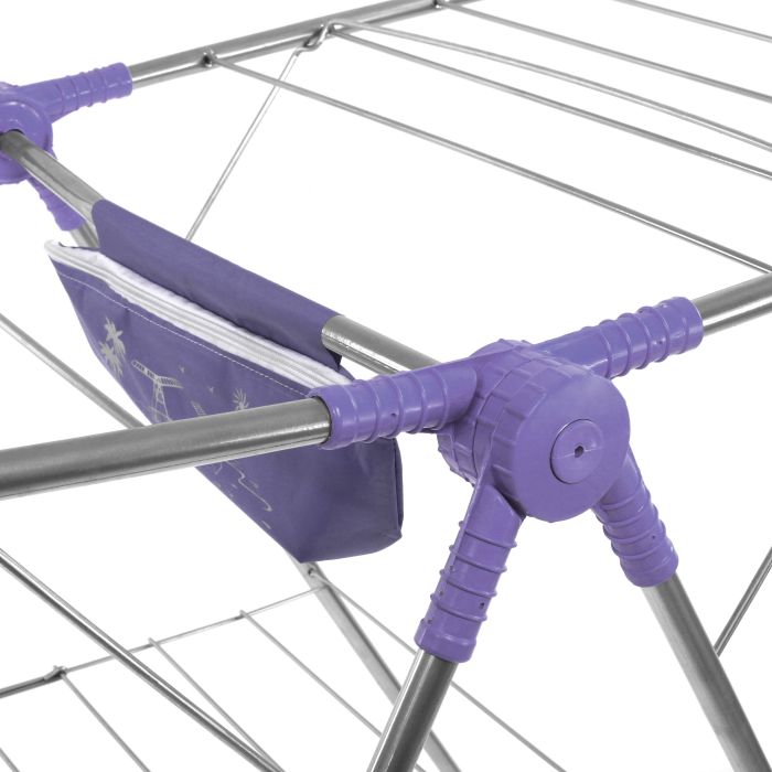 Royalford RF7137 Large Folding Clothes Airer 180x55 Cm - Drying Space Laundry Washing |Durable Metal Drying Rack | Multifunctional Air Dryer Ideal for Indoor and Outdoor | Easy Store 2 Folding Winged Clothes Airer
