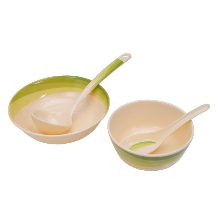 Melamine Dinner Set, Ribble Design, 4 Pcs