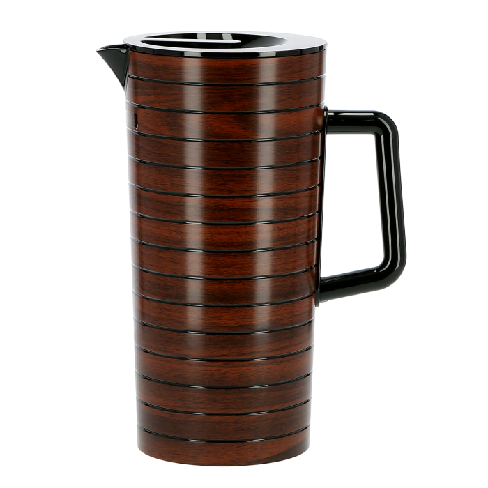 Royalford RF8218 Cherrywood Acrylic Water Jug, 2.4L - Ergonomic Handle with Spill Proof Pouring Spout | Leak Proof Lid | Ideal for Serving Water, Juice & More