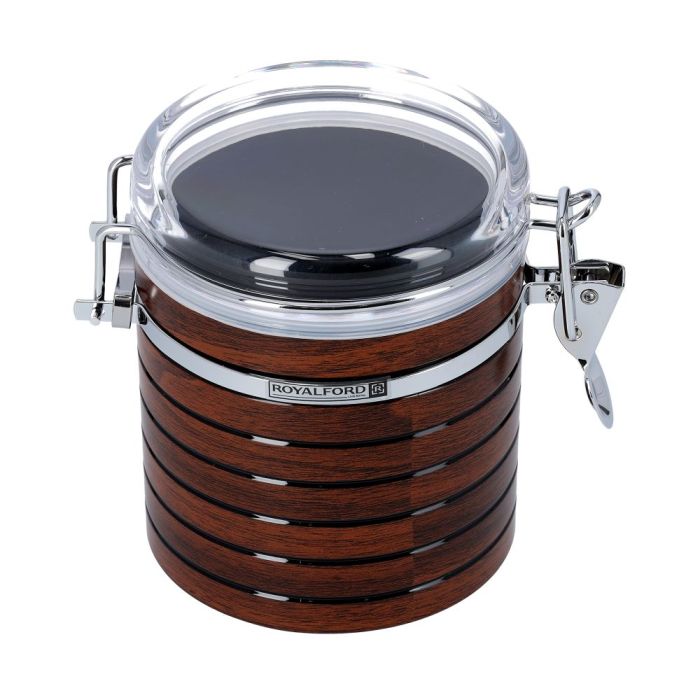 Royalford RF8221 Coffee Container, Cherrywood Tea-Coffee-Sugar Sets, Lightweight and Stylish Kitchen Storage Jars
