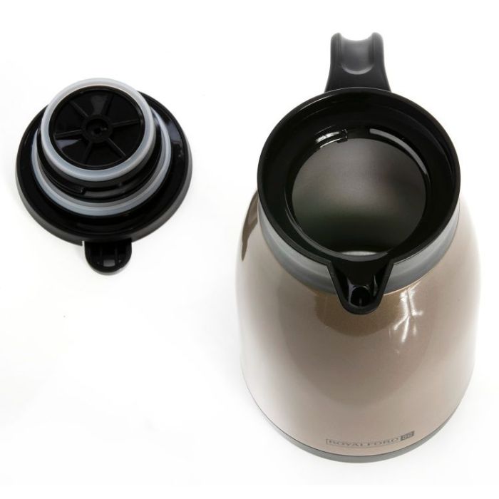 Royalford RF8304 1L Insulated Vacuum Thermal Flask - Portable Double Walled Stainless Steel Vacuum Isolating Jug for Tea, Coffee, Hot & Cold Drinks | Lightweight & Leak Resistant Insulated Travel Mug | Perfect Hot & Cold Beverages