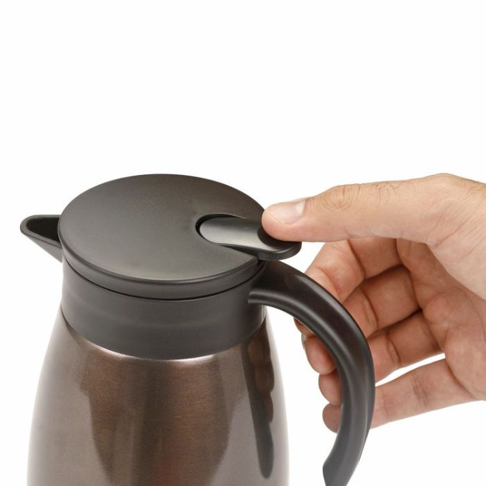 Royalford RF8304 1L Insulated Vacuum Thermal Flask - Portable Double Walled Stainless Steel Vacuum Isolating Jug for Tea, Coffee, Hot & Cold Drinks | Lightweight & Leak Resistant Insulated Travel Mug | Perfect Hot & Cold Beverages