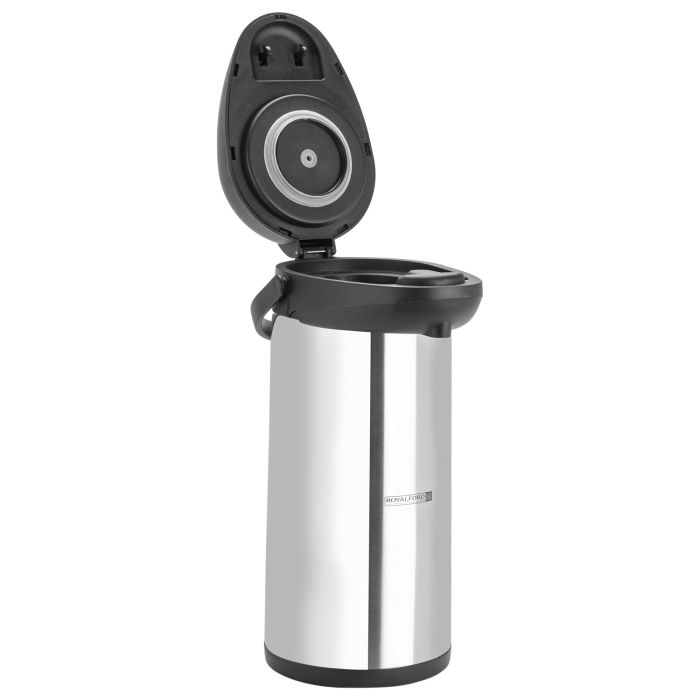 Royalford 5L Double Wall Vacuum Flask - Keeping Hot/Cold Retention, Pump Action Spill Proof Pouring Coffee, Hot Water, Tea, Beverage | Ideal for Commercial & Outings