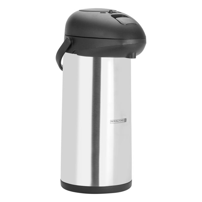 Royalford 5L Double Wall Vacuum Flask - Keeping Hot/Cold Retention, Pump Action Spill Proof Pouring Coffee, Hot Water, Tea, Beverage | Ideal for Commercial & Outings