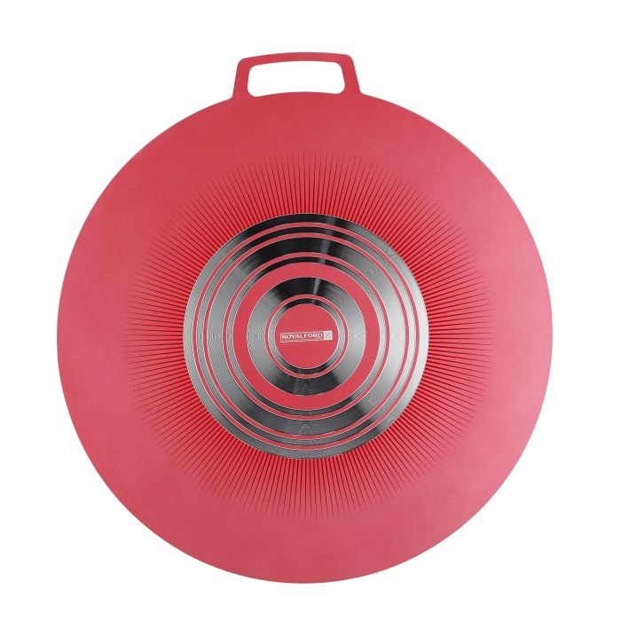 Royalford RF8449 45 cm Non Stick Tawa - Marble Coating Pan Suitable for Crepe Chapatti Pancakes Roti Dosa Flatbread or Naan Bread - Thick Non-Stick Surface | 1 Year Warranty