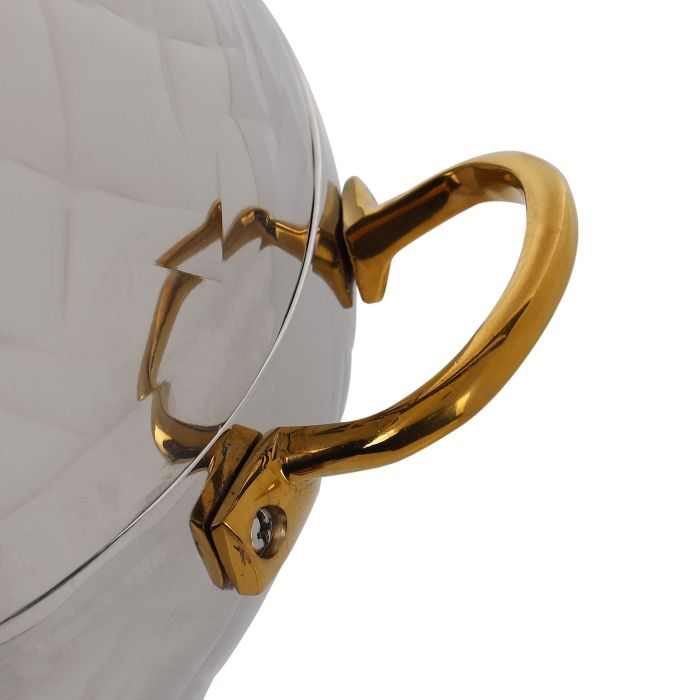 Royalford 1.5L SS Mughal Dome Hot pot - Insulated Serving Pot with Lid | Comfortable Handle | Ideal Catering, Storage Saver for Everyday Use | Keeps Food Warm or Cold (Silver)