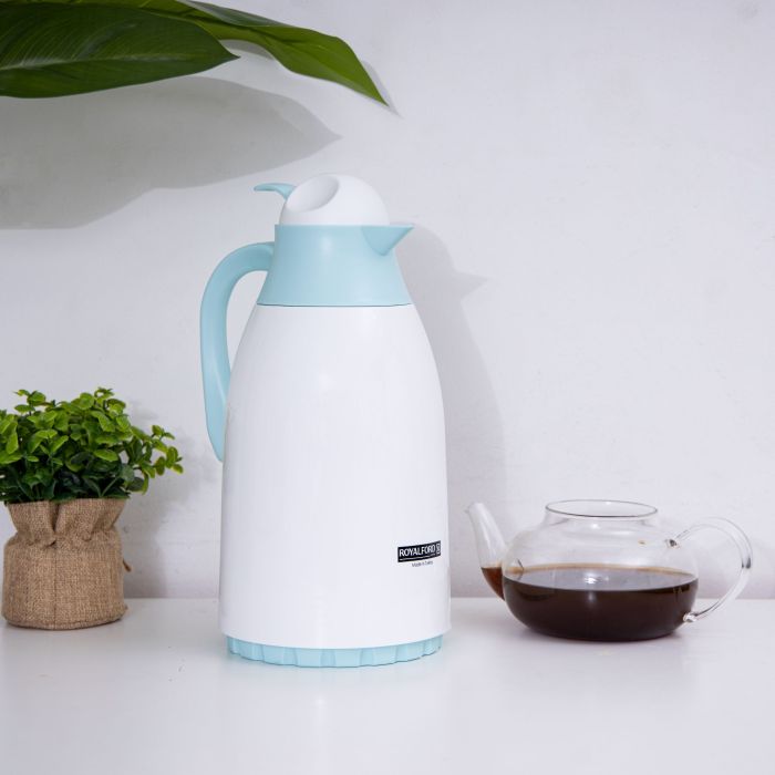 Vacuum Flask, Double Walled Insulated Carafe, RF8556GR | 1.3L /44Oz Jug | Heat & Cold Retention | Asbestos-Free Glass Inner Insulated Airpot | Portable & Leak Proof