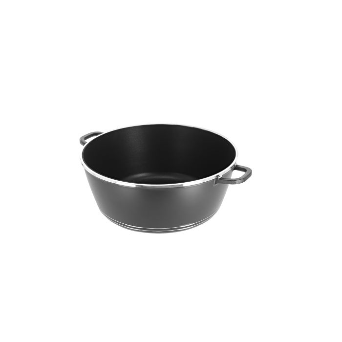 Royalford RF8617 40cm Classic Plus Casserole with Glass Lid - Comfortable Handle, Durable, High-Quality Aluminium Construction | Non-Stick Coating | Ideal for Gas, Hot Plate, Induction & Ceramic Hobs