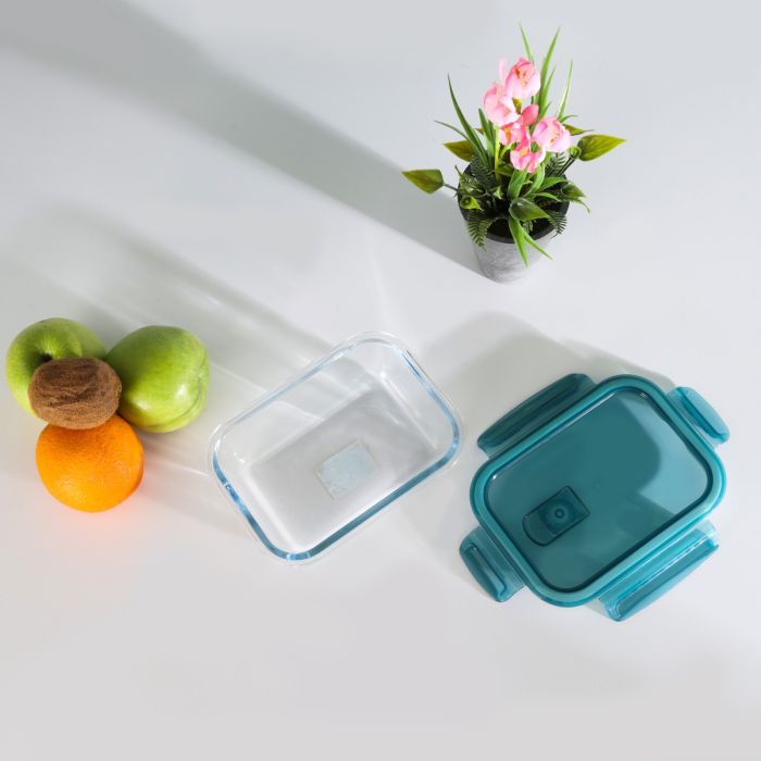 Royalford 600ml Round Glass Meal Prep Container - Reusable, Airtight Food Storage box | Microwavable, Freezer & Dishwasher Safe | Ideal for Storage Food, Roasting, Lunch Box & more