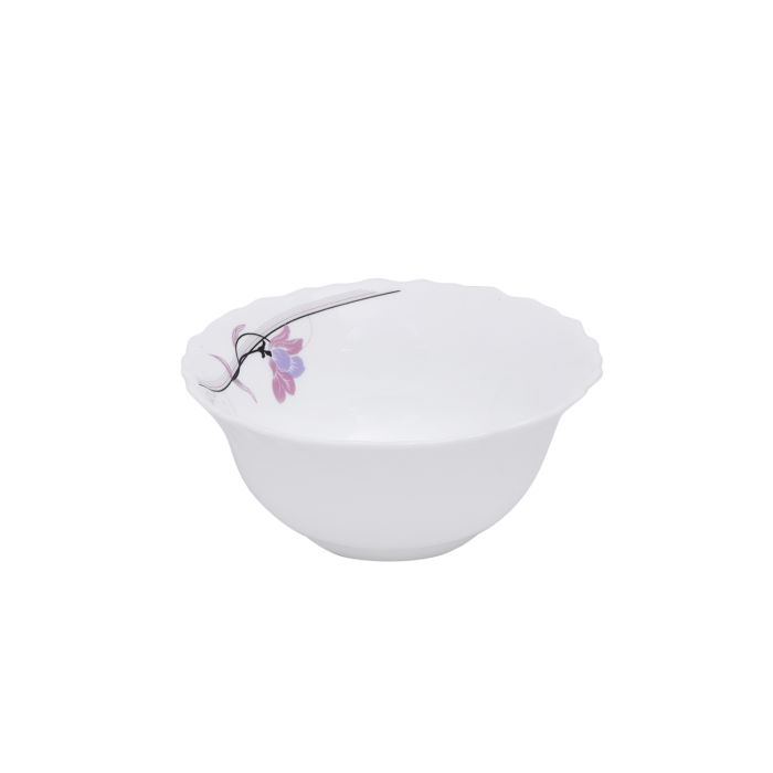 Royalford 34Pcs Opal Ware Dinner Set - Floral Design Plates, Bowls, Spoons | Comfortable Handling | Perfect for Family Everyday use, & Family Get- Together, Restaurant, Banquet & More (Red Design)