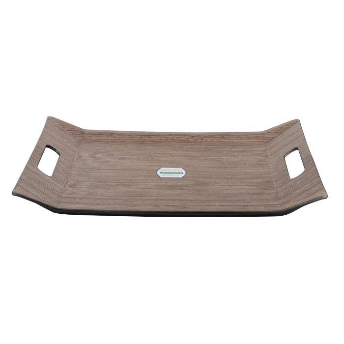 Royalford Wooden Serving Tray - Serving Platters/Breakfast Tray | Lightweight, Eco-Friendly, Durable | Perfect for Bed Breakfast Tea Serving Tray | Multi-Functional Serving Tray with Handles (46x31cm)