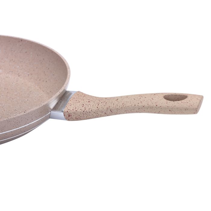 Royalford 24cm Smart Fry Pan - 5 Layer Granite Non-Stick Coating Pan | Multiple Hob Compatibility | Heat-Resistant Handle with Hanging Loop | Ideal Frying, Cooking, Sauteing & More