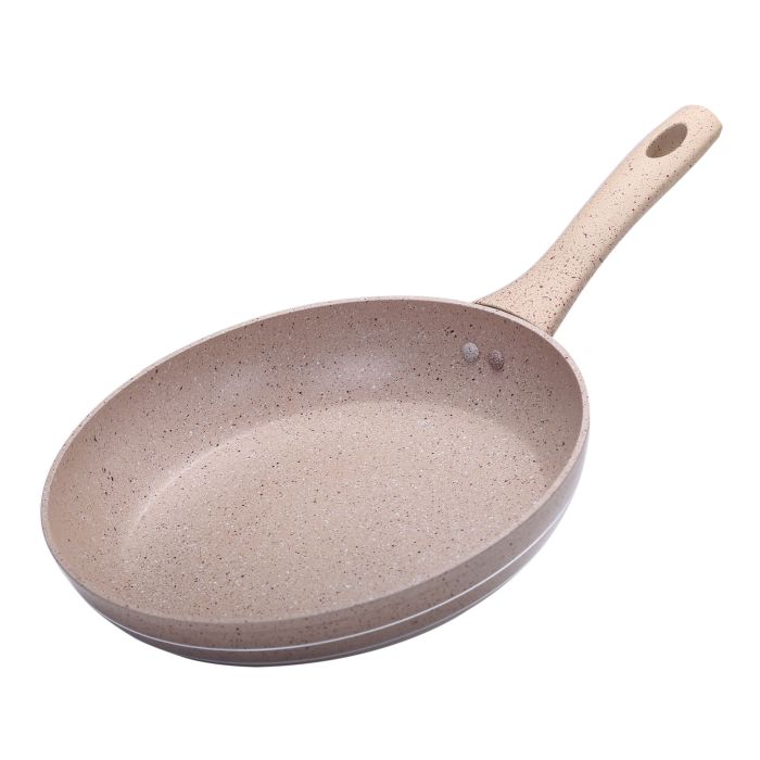 Royalford 24cm Smart Fry Pan - 5 Layer Granite Non-Stick Coating Pan | Multiple Hob Compatibility | Heat-Resistant Handle with Hanging Loop | Ideal Frying, Cooking, Sauteing & More