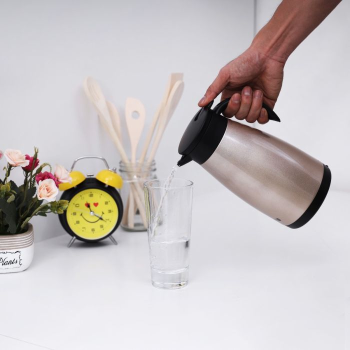 Royalford RF9701 1.5L Coffee Pot - Portable Heat Insulated Thermos for Keeping Hot/Cold Vacuum Insulation | Stainless Steel Inner Pot | Coffee, Hot Water, Tea, Beverage | Ideal for Commercial & Outings