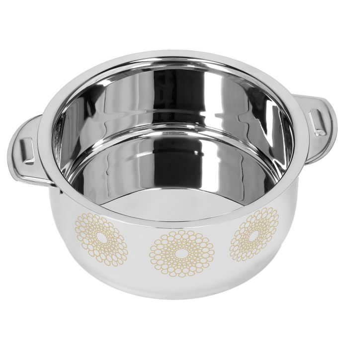 Royalford RF9715 Salwa Double Wall Stainless Steel Hot Pot 6000ML - Portable Extra Deep Hot Pot | Serving Dishes with Lids | Twist Lock | Hot Food Storage & Warmers Pots| Storage Saver for Everyday Use