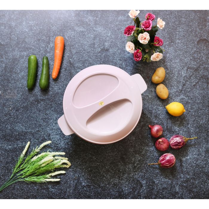 Royalford RF9725 2500ML Deluxe Insulated Casserole | Stainless Steel Interior Hot Pot with Twist Lock | Dishwasher Safe | Hot Food Storage Containers & Warmers | Storage Saver for Everyday Use | 1 Year Warranty