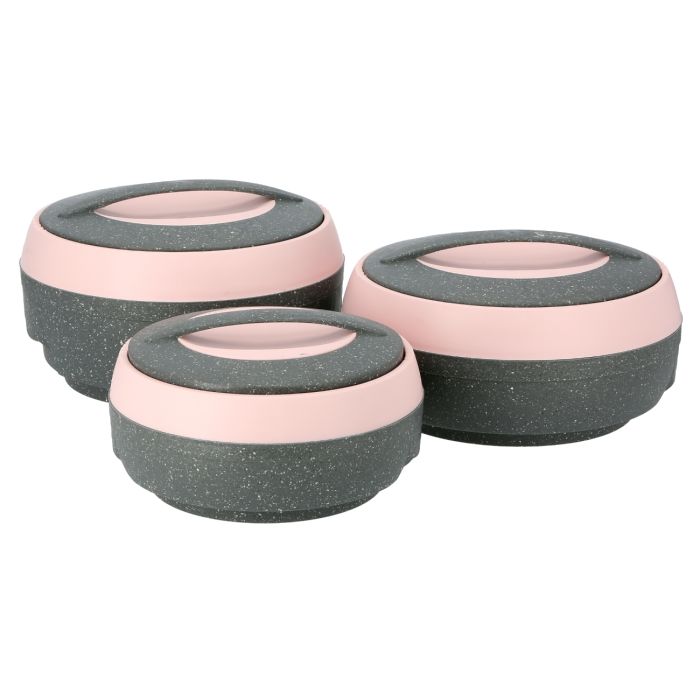 Royalford RF9731 3Pcs 1.5L, 2.5L & 3.5L Cosmos Insulated Casserole | Super PU Insulation Hot Pot with Stainless Steel Inner Casing | Dishwasher Safe | Serving Dishes with Lids | Hot Food Storage Container & Warmers