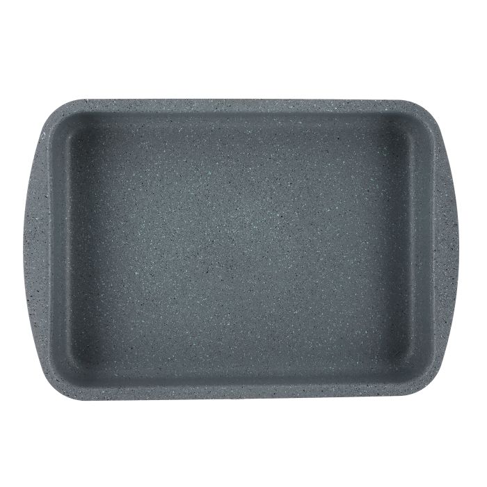 Rectangular Baking Pan, 40cm Baking Tray, RF9927 | Granite Coated Aluminium | Baking Crisper Tray for Cakes, Mousse, Grilled Fish Chicken, Pizza, Brownie, Etc