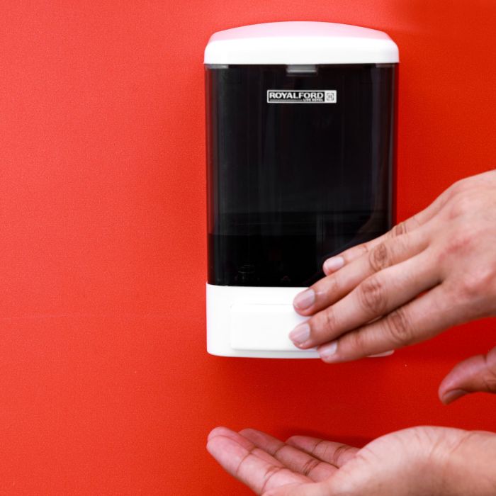 Royalford RF9944 Liquid Soap Dispenser - Portable 1000 ML Soap Dispenser Wall Mounting, Manual Hand Liquid Shampoo Shower Gel Dispenser Lotion Container for Bathroom, Kitchen, Hospital & More