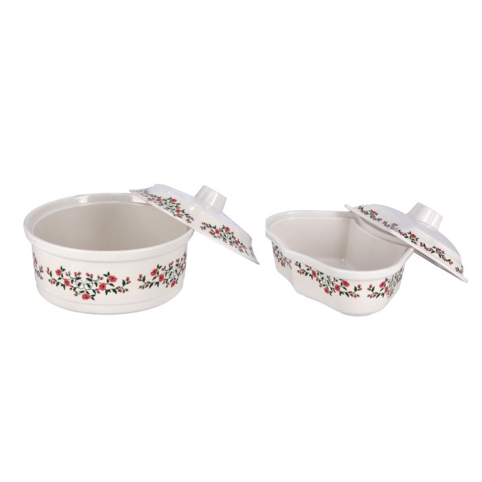 Royalford RF9993 14Pcs Revolving Serving Tray - Appetizer and Condiment Server Divided Serving Dishes with Lids | Perfect for Chips, Dip, Veggies, Curries, Candy, Snacks & More