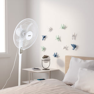 Geepas GF21159 Smart Stand Fan | WiFi & Bluetooth Control | 9-Hour Timer| 3-Speed Setting| 5 Blades| Full Copper Motor| Remote App| Adjustable Height| 2 Years Warranty