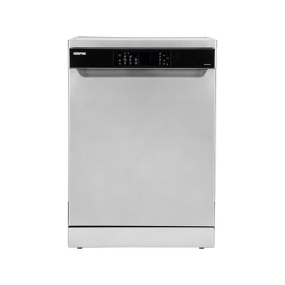 Geepas Free Standing Dishwasher GDW1464SV|13 Place Settings, 2 Baskets, Stainless Steel Tub, 7 Programs, Quick  Wash, Delay Timer, LED Display, Child Lock, 2Year Warranty