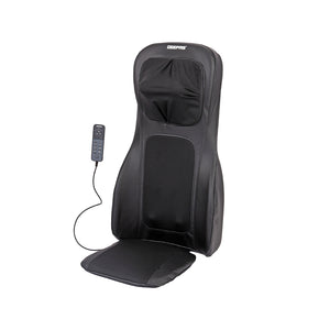 Geepas Full-Body Massage Chair Pad GM86104 | Shiatsu Kneading Massage, Vibration Function, Heating Therapy, Adjustable Intensity, Neck & Back Relaxation Cushion