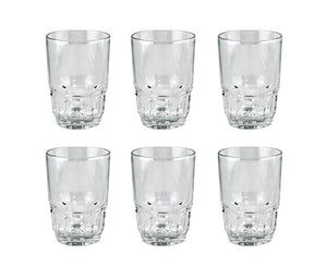 Royalford RF1096 GT6 6PCS Tumbler Set | 8oz Drinking Glasses Durable Everyday Water Juice Glass Set | Lightweight & Reusable Home Dining Glassware |Space-Saving Design